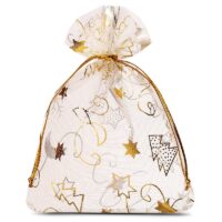 Bolsas de organza 10 x 13 cm - Navidad / 8 Bolso de la Navidad