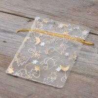 Bolsas de organza 10 x 13 cm - Navidad / 8 Uso