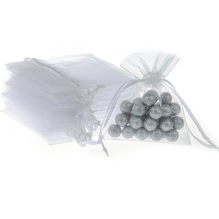 Bolsas de organza 11 x 14 cm - blanco Compras y almacenamiento cocina