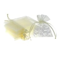 Bolsas de organza 11 x 14 cm - ecru Decoraciones de mesa