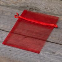 Bolsas de organza 11 x 14 cm - rojo Bolso de la Navidad