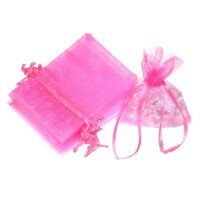 Bolsas de organza 11 x 14 cm - rosa Bautismo