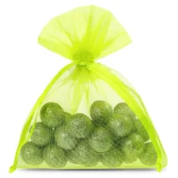 Bolsas de organza 11 x 14 cm - verde claro Bolsas pequeñas 11x14 cm