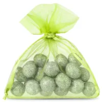 Bolsas de organza 11 x 14 cm - verde Bolsas pequeñas 11x14 cm