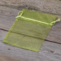 Bolsas de organza 11 x 14 cm - verde Bolsas de organza