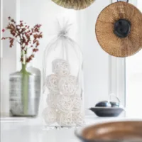 Bolsas de organza 11 x 20 cm - blanco Bolsas de organza