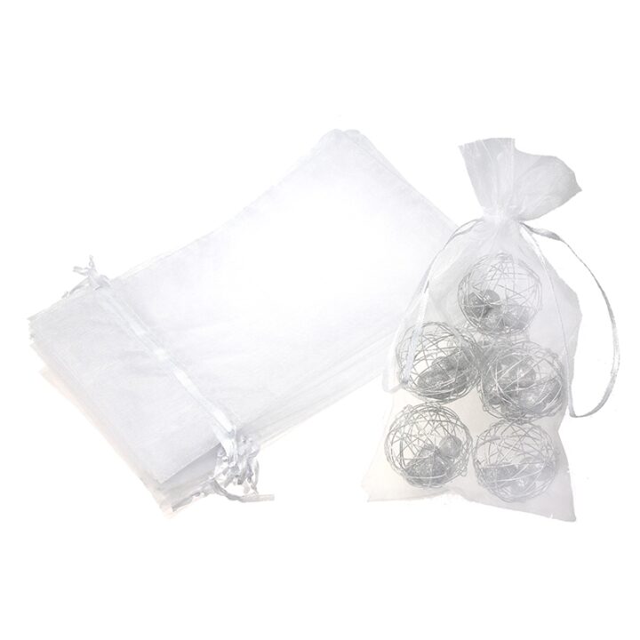 Bolsas de organza 11 x 20 cm - blanco Jabones