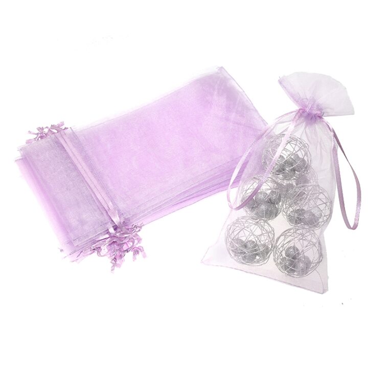 Bolsas de organza 11 x 20 cm - violeta claro Bolsas medianas