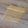 Bolsas de organza 12 x 15 cm - dorado Bautismo