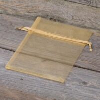 Bolsas de organza 12 x 15 cm - dorado Bautismo