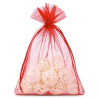 Bolsas de organza 12 x 15 cm - rojo Bolsas pequeñas 12x15 cm