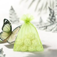 Bolsas de organza 12 x 15 cm - verde Bolsas pequeñas 12x15 cm