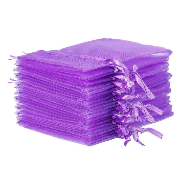 Bolsas de organza 12 x 15 cm - violeta oscuro Bolsas pequeñas 12x15 cm