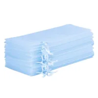 Bolsas de organza 13 x 27 cm - azul claro Bolsas medianas 13x27 cm