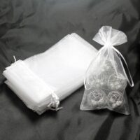 Bolsas de organza 13 x 27 cm - blanco Bolsas de organza