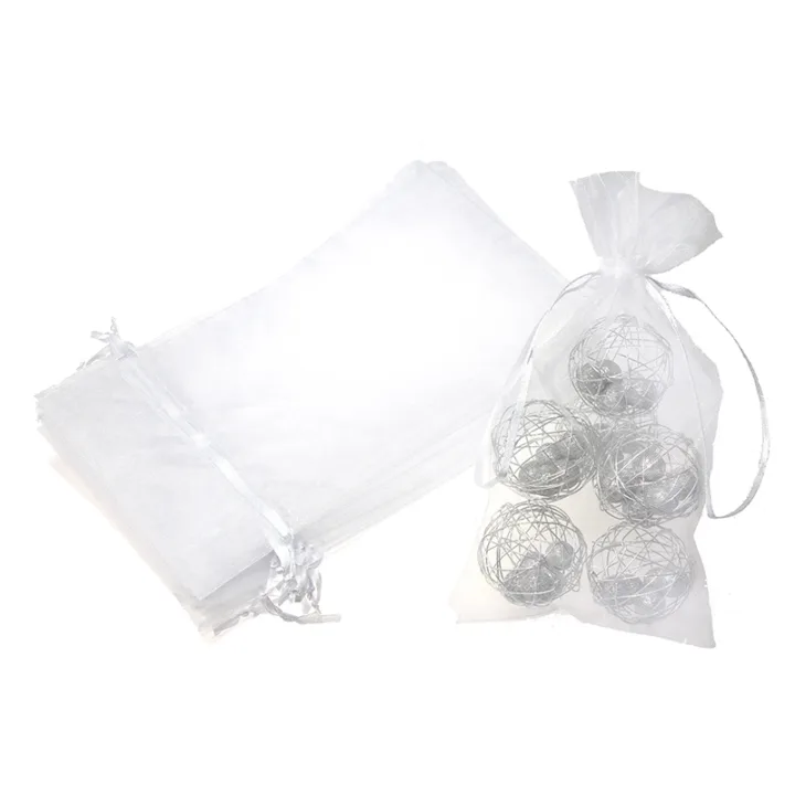 Bolsas de organza 13 x 27 cm - blanco Bolsas medianas