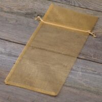 Bolsas de organza 13 x 27 cm - dorado Bolsas medianas