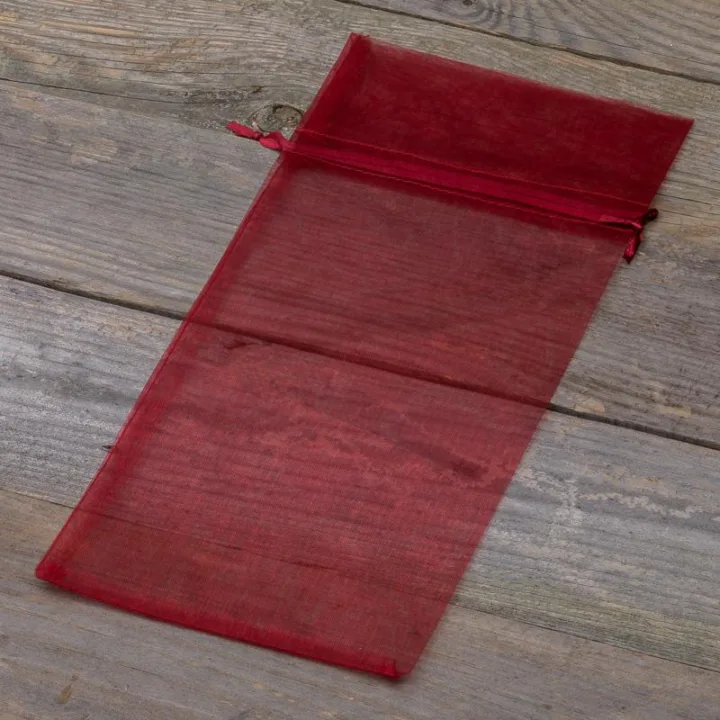 Bolsas de organza 13 x 27 cm - granate Bolsas para frutas