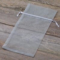 Bolsas de organza 13 x 27 cm - gris plata Bolsas para frutas
