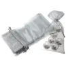 Bolsas de organza 13 x 27 cm - gris plata Bolso de la Navidad