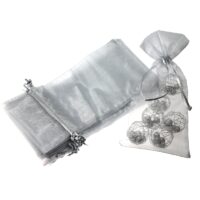 Bolsas de organza 13 x 27 cm - gris plata Bolso de la Navidad