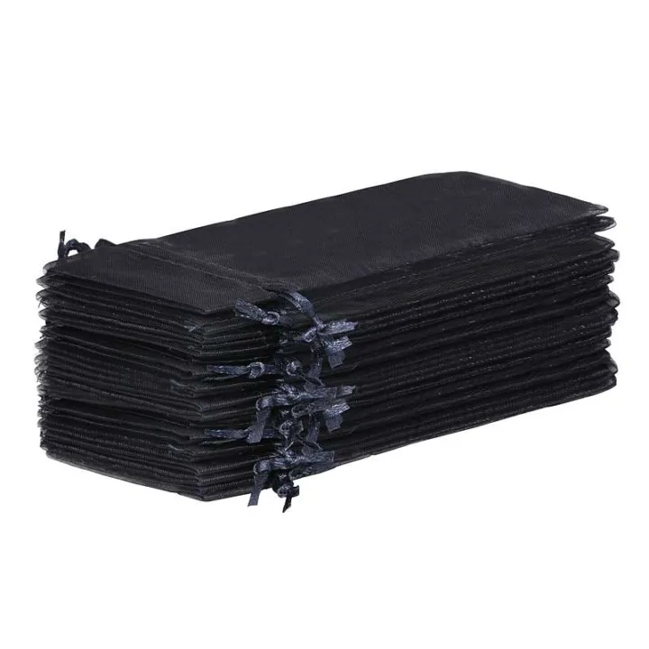 Bolsas de organza 13 x 27 cm - negro Bolsas para frutas