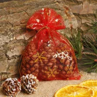 Bolsas de organza 15 x 20 cm - Navidad Bolsas de organza