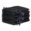 Bolsas de organza 15 x 20 cm - negro Bolsas de organza