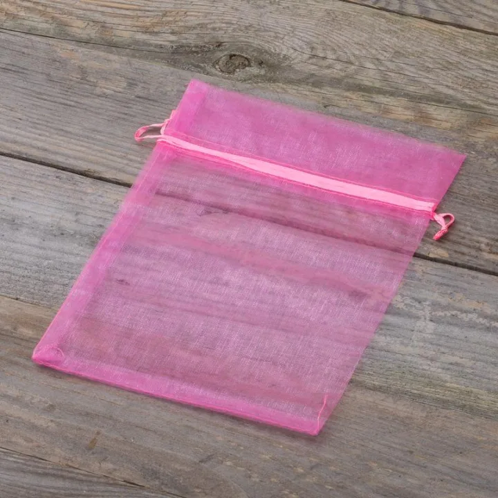 Bolsas de organza 15 x 20 cm - rosa Bautismo
