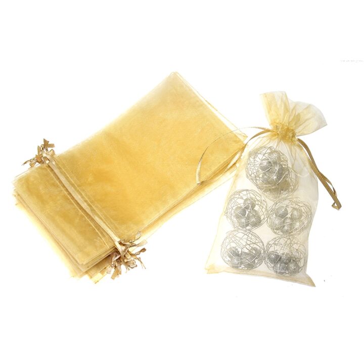 Bolsas de organza 15 x 33 cm - dorado Bolsas medianas