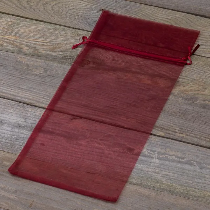 Bolsas de organza 15 x 33 cm - granate San Valentín