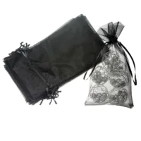 Bolsas de organza 15 x 33 cm - negro Velas