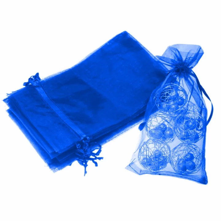 Bolsas de organza 16 x 37 cm - azul Bolsas de organza