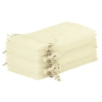 Bolsas de organza 16 x 37 cm - ecru Bolsas medianas 16x37 cm