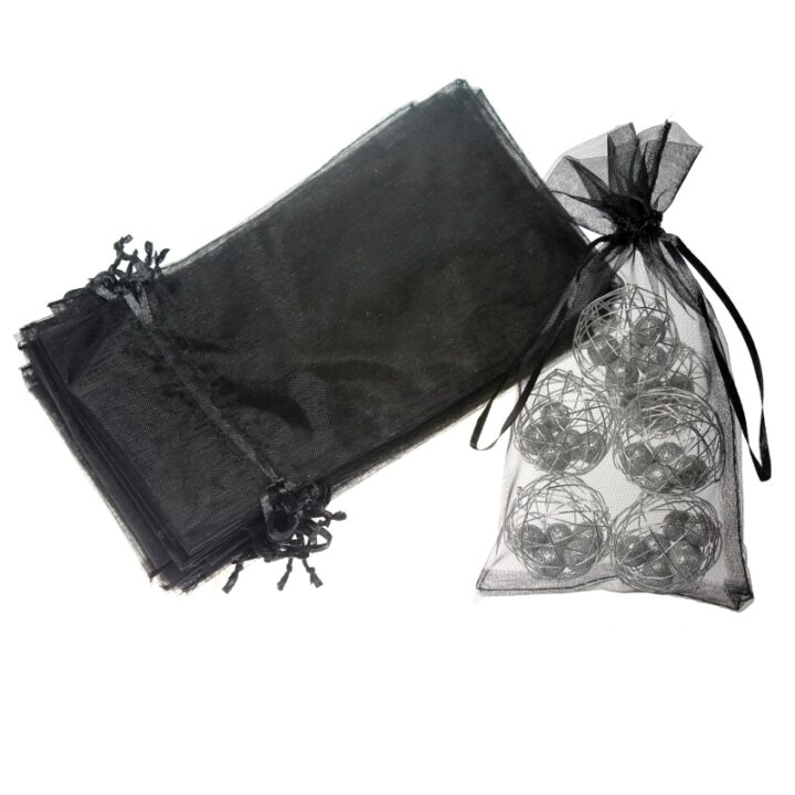 Bolsas de organza 16 x 37 cm - negro Lifehack: ideas inteligentes