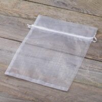 Bolsas de organza 18 x 24 cm - blanco San valentín