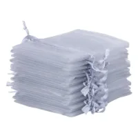 Bolsas de organza 18 x 24 cm - gris plata Bolsas para frutas