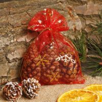 Bolsas de organza 18 x 24 cm - Navidad Bolsas de organza