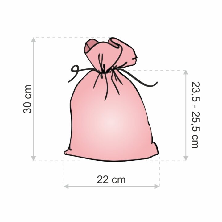 Bolsas de organza 22 x 30 cm - granate San Valentín