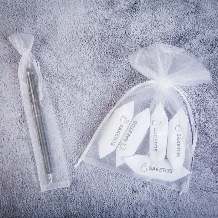 Bolsas de organza 3,5 x 19 cm - blanco Compras y almacenamiento cocina