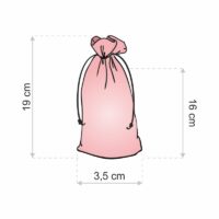 Bolsas de organza 3,5 x 19 cm - blanco Bolsas de organza
