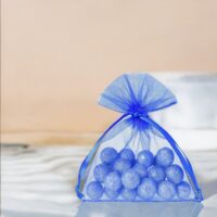 Bolsas de organza 5 x 7 cm - azul Bolsas azules