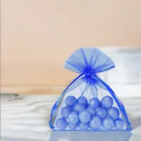 Bolsas de organza 5 x 7 cm - azul Bolsas azules