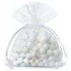 Bolsas de organza 5 x 7 cm - blanco Bolsas pequeñas 5x7 cm