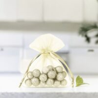 Bolsas de organza 5 x 7 cm - ecru Bolsas pequeñas