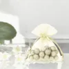 Bolsas de organza 5 x 7 cm - ecru Agradecimiento a los invitado