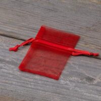 Bolsas de organza 5 x 7 cm - rojo San Valentín