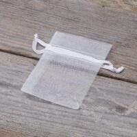 Bolsas de organza 6 x 8 cm - blanco Decoraciones de mesa