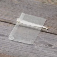 Bolsas de organza 6 x 8 cm - ecru Bolsas de organza