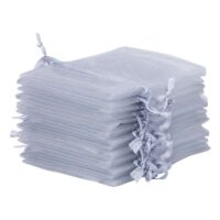 Bolsas de organza 6 x 8 cm - gris plata Lavanda y productos secos perfumados